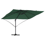 Parasol Roma a braccio Verde e Nero 352 x 251 x 260 cm