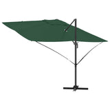 Parasol Roma a braccio Verde e Nero 352 x 251 x 260 cm