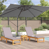 Parasol Roma a braccio Antracite e Nero 352 x 251 x 260 cm