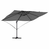 Ombrellone Antracite 351 x 250 x 260 cm Poliestere e Alluminio