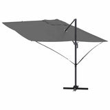 Ombrellone Antracite 351 x 250 x 260 cm Poliestere e Alluminio