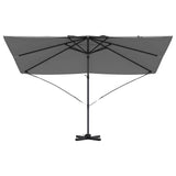 Parasol Roma a braccio Antracite e Nero 352 x 251 x 260 cm