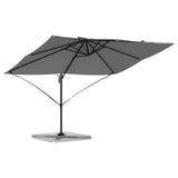 Ombrellone Antracite 351 x 250 x 260 cm Poliestere e Alluminio