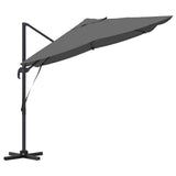 Ombrellone Antracite 351 x 250 x 260 cm Poliestere e Alluminio
