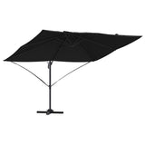 Parasol Roma a braccio Nero e Nero 352 x 251 x 260 cm
