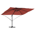 Parasol Roma a braccio Rosso e Nero 352 x 251 x 260 cm