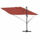 Parasol Roma a braccio Rosso e Nero 352 x 251 x 260 cm
