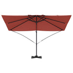 Parasol Roma a braccio Rosso e Nero 352 x 251 x 260 cm