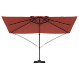 Parasol Roma a braccio Rosso e Nero 352 x 251 x 260 cm