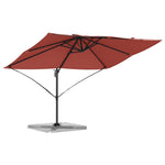 Parasol Roma a braccio Rosso e Nero 352 x 251 x 260 cm