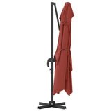 Parasol Roma a braccio Rosso e Nero 352 x 251 x 260 cm