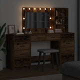 Tavolo da Trucco con cassetto 3 pcs Marrone 40 x 41 x 135 cm