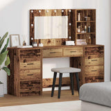 Tavolo da Trucco con cassetto 3 pcs Marrone 40 x 41 x 135 cm