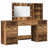 Tavolo da Trucco con cassetto 3 pcs Marrone 40 x 41 x 135 cm