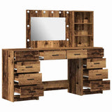 Tavolo da Trucco con cassetto 3 pcs Marrone 40 x 41 x 135 cm