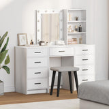Tavolo da Trucco con cassetto 3 pcs Bianco Legno truciolato