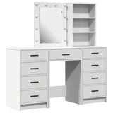 Tavolo da Trucco con cassetto 3 pcs Bianco Legno truciolato