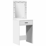 Tavolo da Trucco con cassetto 3 pcs Bianco Legno truciolato
