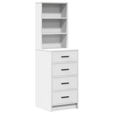 Tavolo da Trucco con cassetto 3 pcs Bianco Legno truciolato