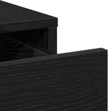 Tavolo da Trucco con cassetto 3 pcs Nero Legno truciolato