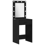 Tavolo da Trucco con cassetto 3 pcs Nero Legno truciolato