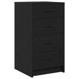 Tavolo da Trucco con cassetto 3 pcs Nero Legno truciolato
