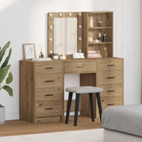 Tavolo da Trucco 3 pcs Marrone 40 x 41 x 135 cm
