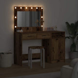 Tavolo da Trucco con cassetto 2 pcs Marrone Legno truciolato