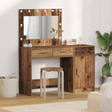 Tavolo da Trucco con cassetto 2 pcs Marrone Legno truciolato