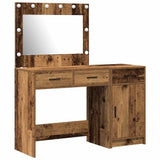 Tavolo da Trucco con cassetto 2 pcs Marrone Legno truciolato
