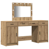 Tavolo da Trucco con cassetto 3 pcs Marrone Legno truciolato