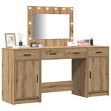 Tavolo da Trucco con cassetto 3 pcs Marrone Legno truciolato