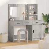 Tavolo da Trucco con cassetto 2 pcs Grigio Legno truciolato