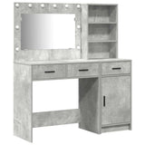 Tavolo da Trucco con cassetto 2 pcs Grigio Legno truciolato