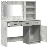 Tavolo da Trucco con cassetto 2 pcs Grigio Legno truciolato