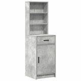 Set da tavolo da trucco con LED con porta 3 pcs Grigio cemento