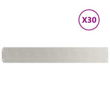 Bordure per Prato 30 pz 15x103 cm Acciaio Inossidabile