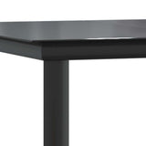 Set Mobili da Pranzo per Giardino 5 pz Nero Polyrattan Vetro