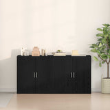 Credenza 2 pcs Rovere Nero 79 x 38 x 80 cm Legno truciolato