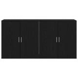 Credenza 2 pcs Rovere Nero 79 x 38 x 80 cm Legno truciolato