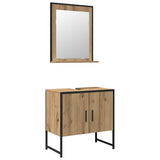 Set di mobili per il bagno 2 pz Marrone 60 x 33 x 60 cm