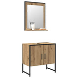 Set di mobili per il bagno 2 pz Marrone 60 x 33 x 60 cm
