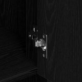 Credenza Rovere Nero 80 x 33 x 150 cm Legno truciolato