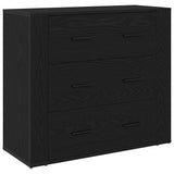 Credenza Rovere Nero 80 x 33 x 150 cm Legno truciolato