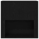 Credenza Rovere Nero 80 x 33 x 150 cm Legno truciolato