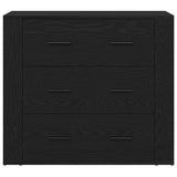 Credenza Rovere Nero 80 x 33 x 150 cm Legno truciolato