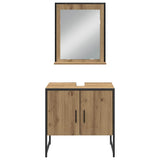 Set di mobili per il bagno 3 pz Marrone 33 x 33 x 102,5 cm