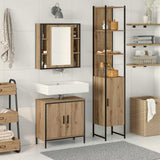 Unità da Bagno 3 pz Marrone 33 x 33 x 185,5 cm