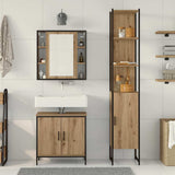 Unità da Bagno 3 pz Marrone 33 x 33 x 185,5 cm