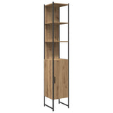 Set di mobili per il bagno 4 pz Marrone 33 x 33 x 185,5 cm